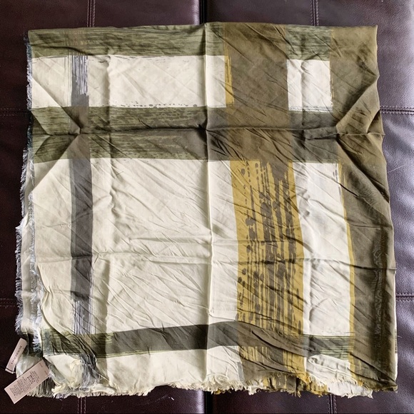 NWT Authentic Burberry Mega Check CottonSilk Scarf - Picture 4 of 8